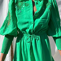 Thumbnail for Emerald Broderie Mini Dress - nfd-demo-dev