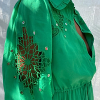 Thumbnail for Emerald Broderie Mini Dress - nfd-demo-dev