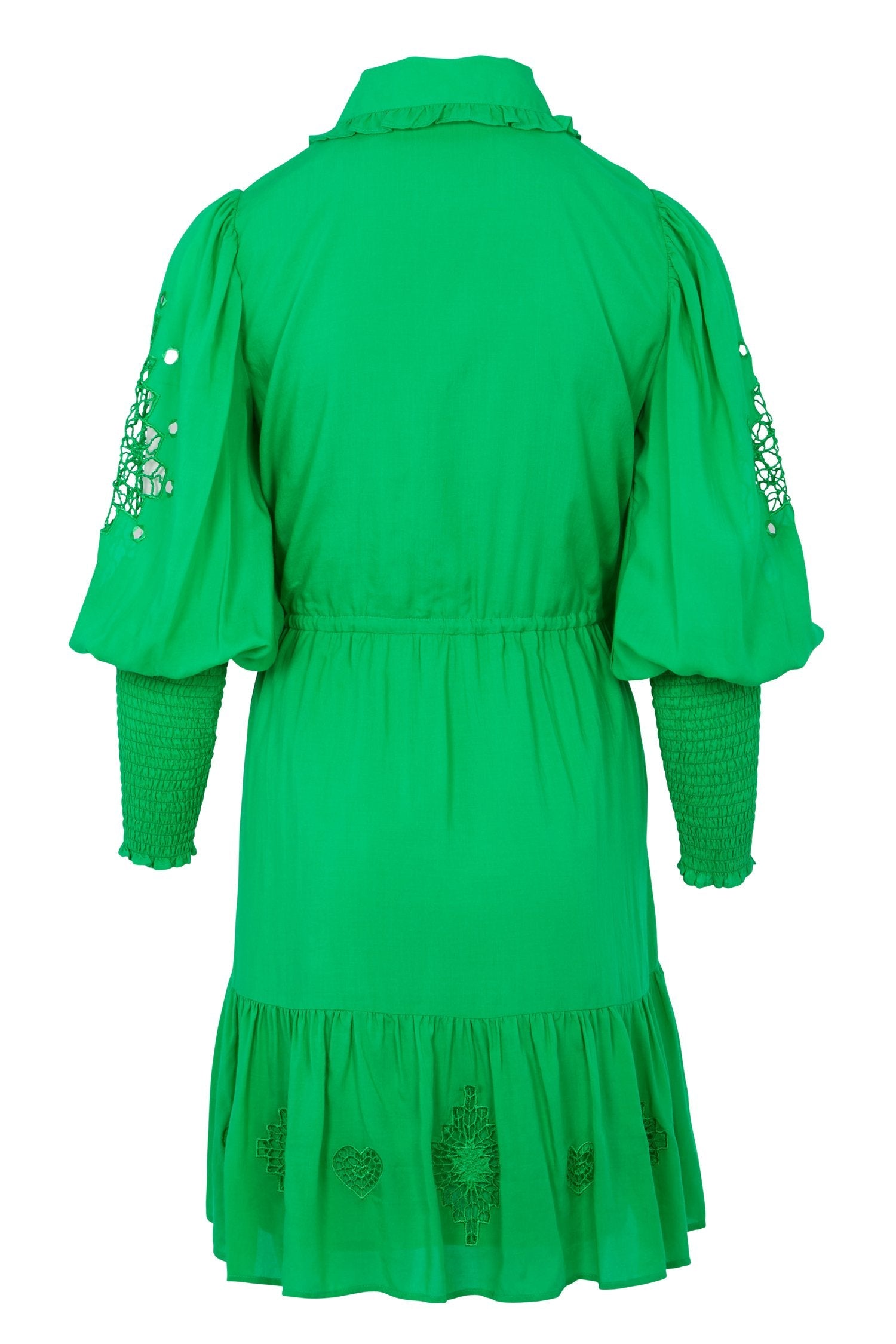 Emerald Broderie Mini Dress - Curve - nfd-demo-dev