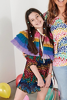 Thumbnail for Florence and Bunny Kids Bright Rainbow Ruffle Cape - nfd-demo-dev