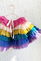 Florence and Bunny Kids Bright Rainbow Ruffle Cape