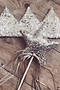 Florence and Bunny Kids Gold Sequin Crown and Wand