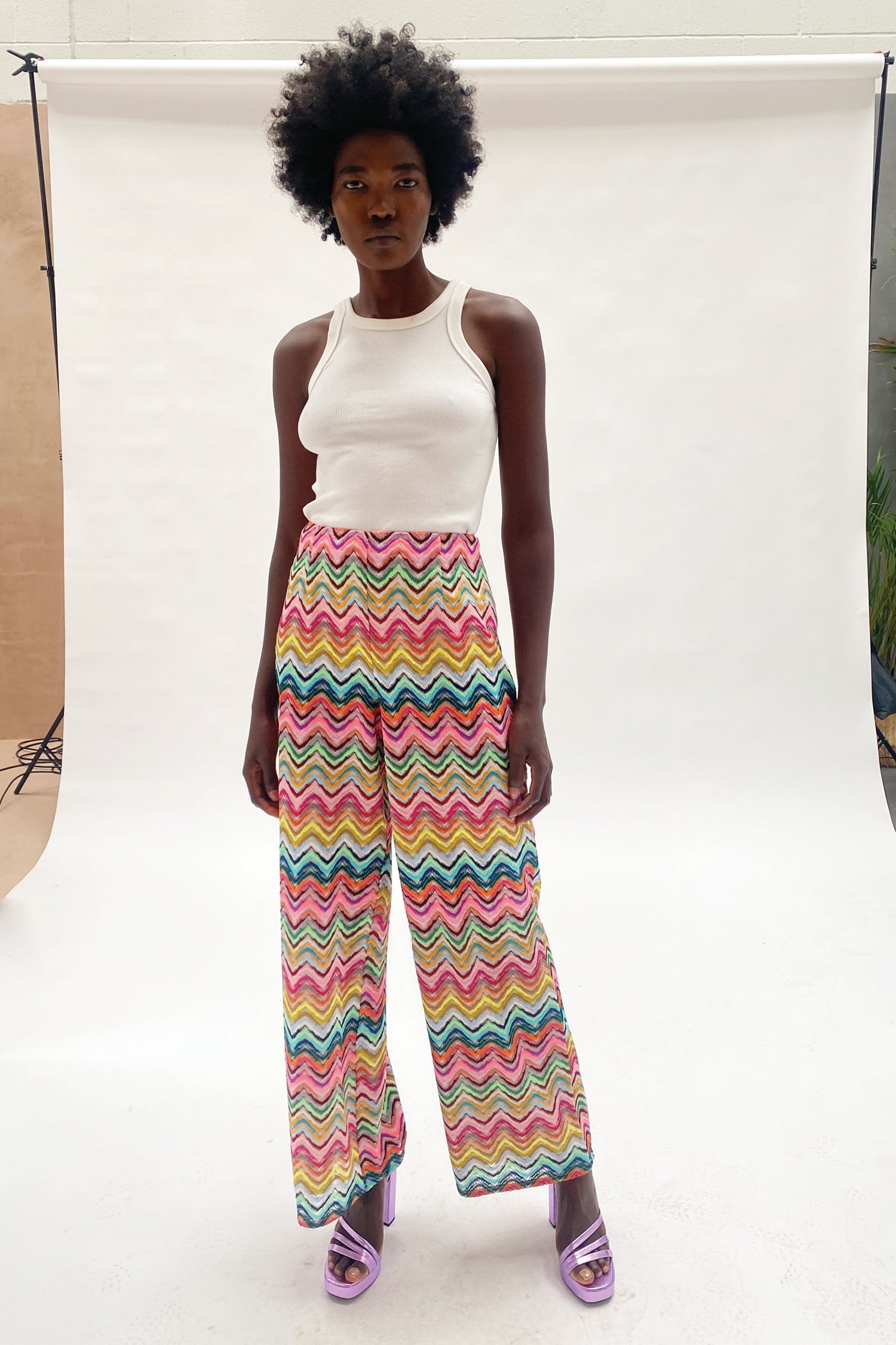 Fluro Zig Zag Freya Trouser - nfd-demo-dev