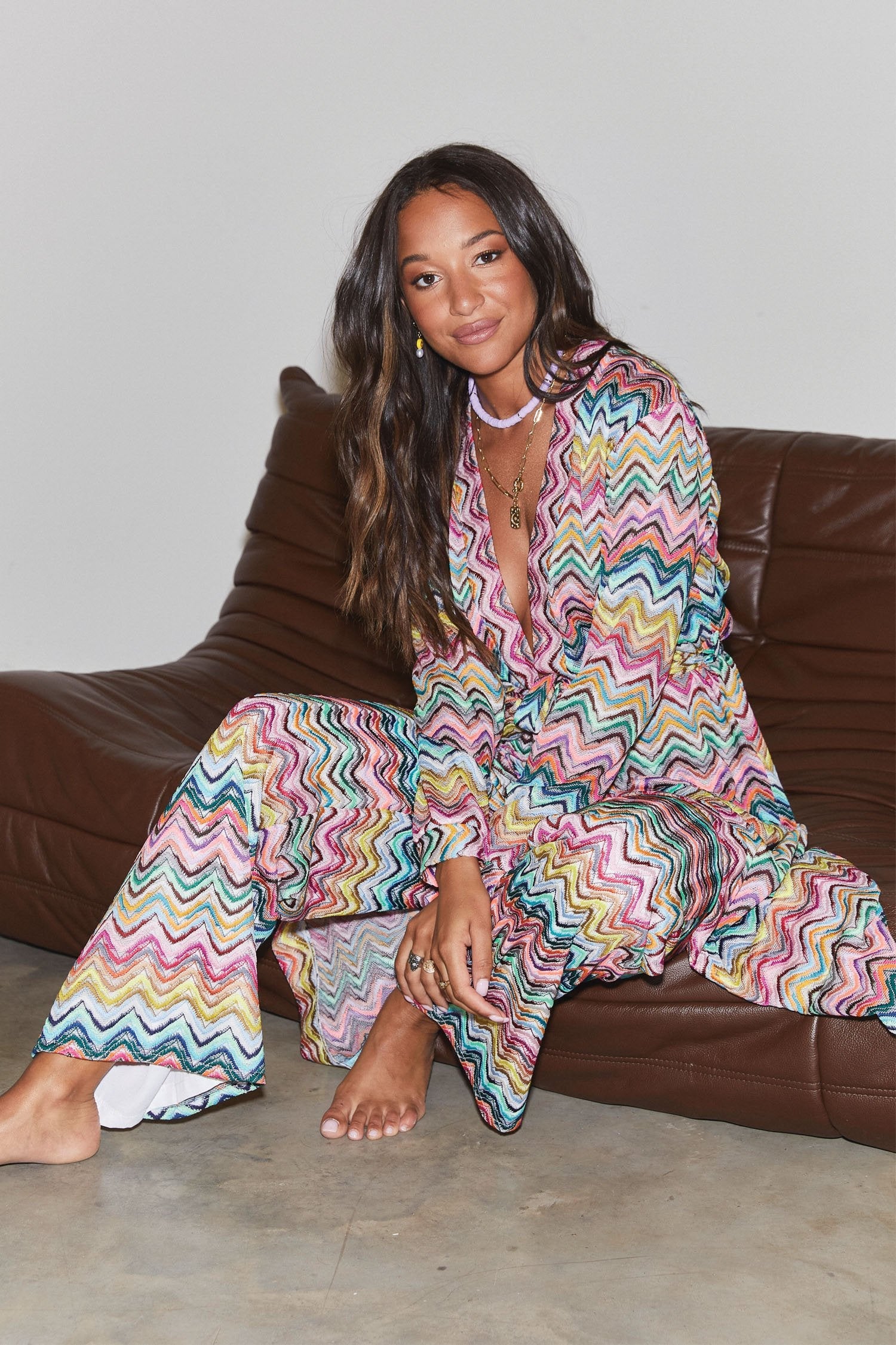 Fluro Zig Zag Freya Trouser - nfd-demo-dev