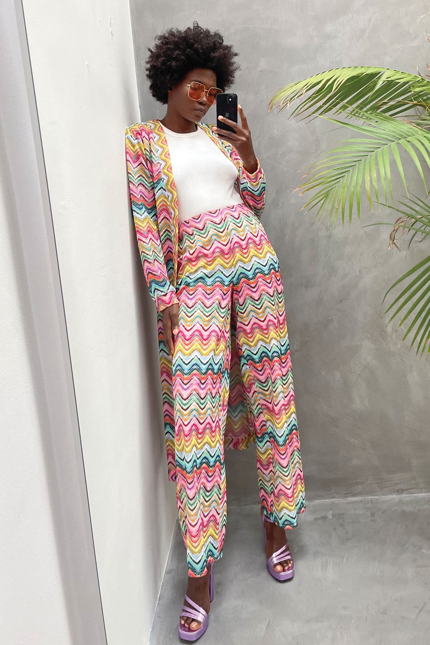Fluro Zig Zag Wrap Cardi - nfd-demo-dev