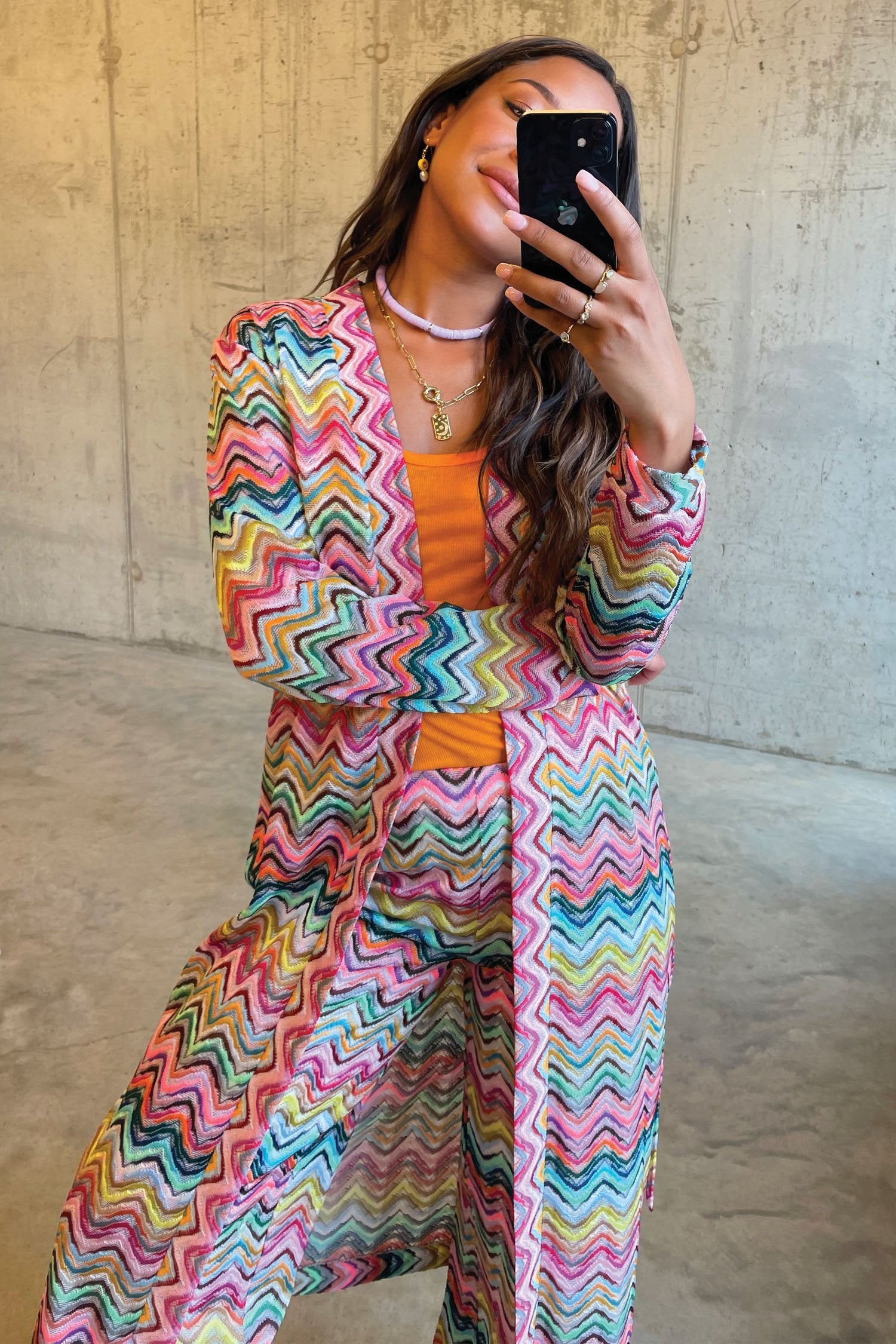 Fluro Zig Zag Wrap Cardi - nfd-demo-dev