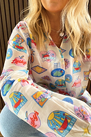 Thumbnail for Fruit Sticker Oversized Shirt - Curve - nfd-demo-dev
