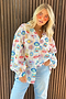 Fruit Sticker Oversized Shirt - Curve
