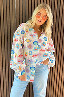 Thumbnail for Fruit Sticker Oversized Shirt - Curve - nfd-demo-dev
