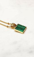 Thumbnail for Gold Green Square Pendant - nfd-demo-dev