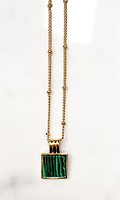 Thumbnail for Gold Green Square Pendant - nfd-demo-dev