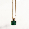 Gold Green Square Pendant - nfd-demo-dev