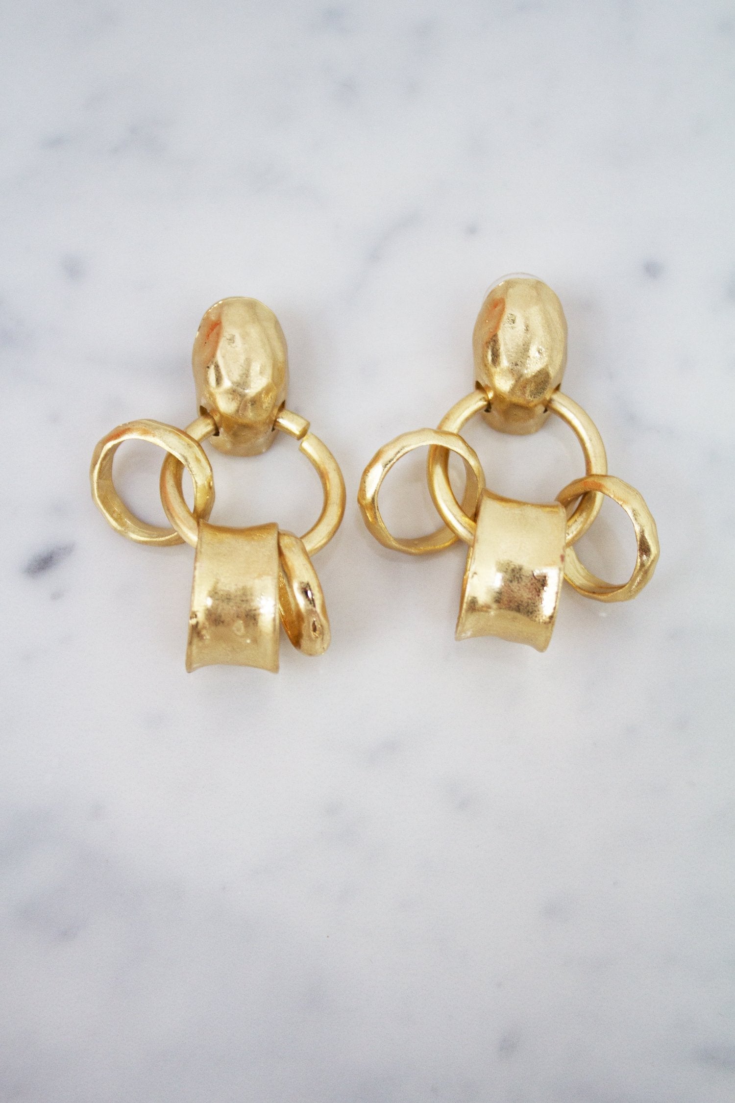 Gold Multi Ring Earrings - nfd-demo-dev