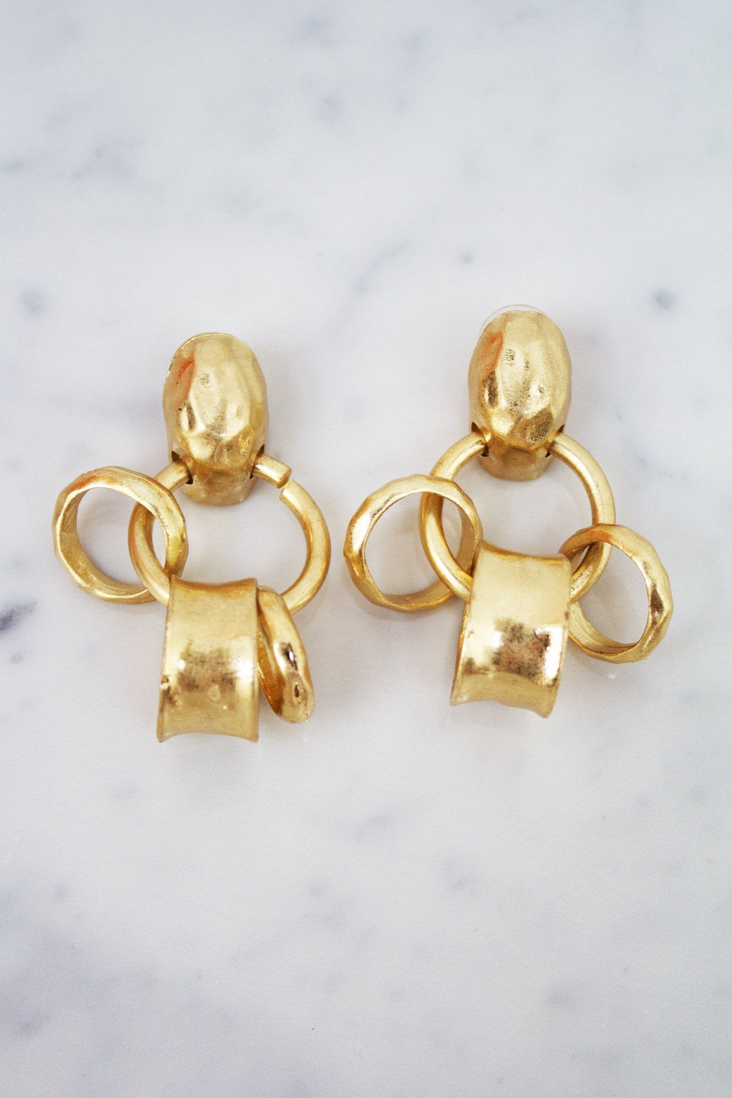 Gold Multi Ring Earrings - nfd-demo-dev