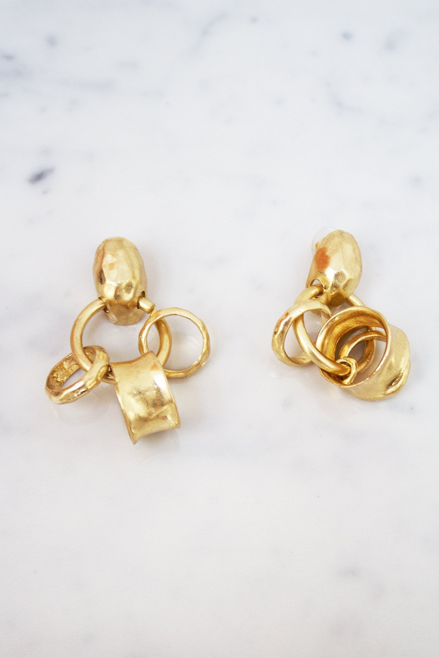 Gold Multi Ring Earrings - nfd-demo-dev