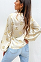 Gold Peace Frill Top