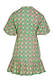 Green and Pink Cocktail Mini Dress - Curve