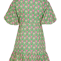 Thumbnail for Green and Pink Cocktail Mini Dress - Curve - nfd-demo-dev