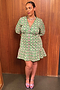 Green and Pink Cocktail Mini Dress - Curve