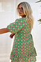 Green and Pink Cocktail Mini Dress - Curve