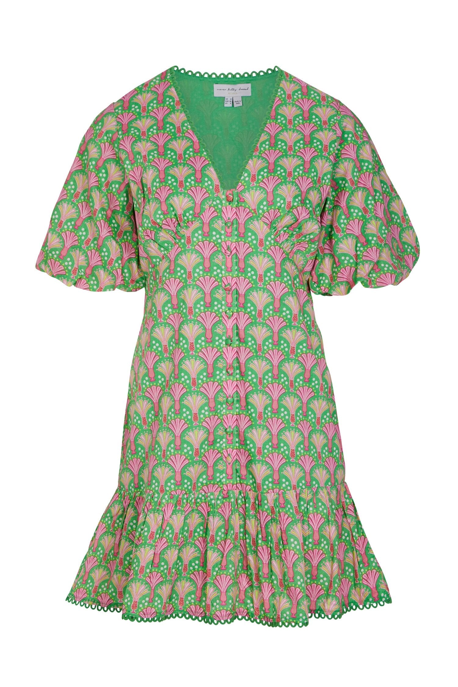 Green and Pink Cocktail Mini Dress - Curve - nfd-demo-dev