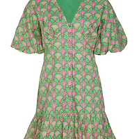Thumbnail for Green and Pink Cocktail Mini Dress - Curve - nfd-demo-dev