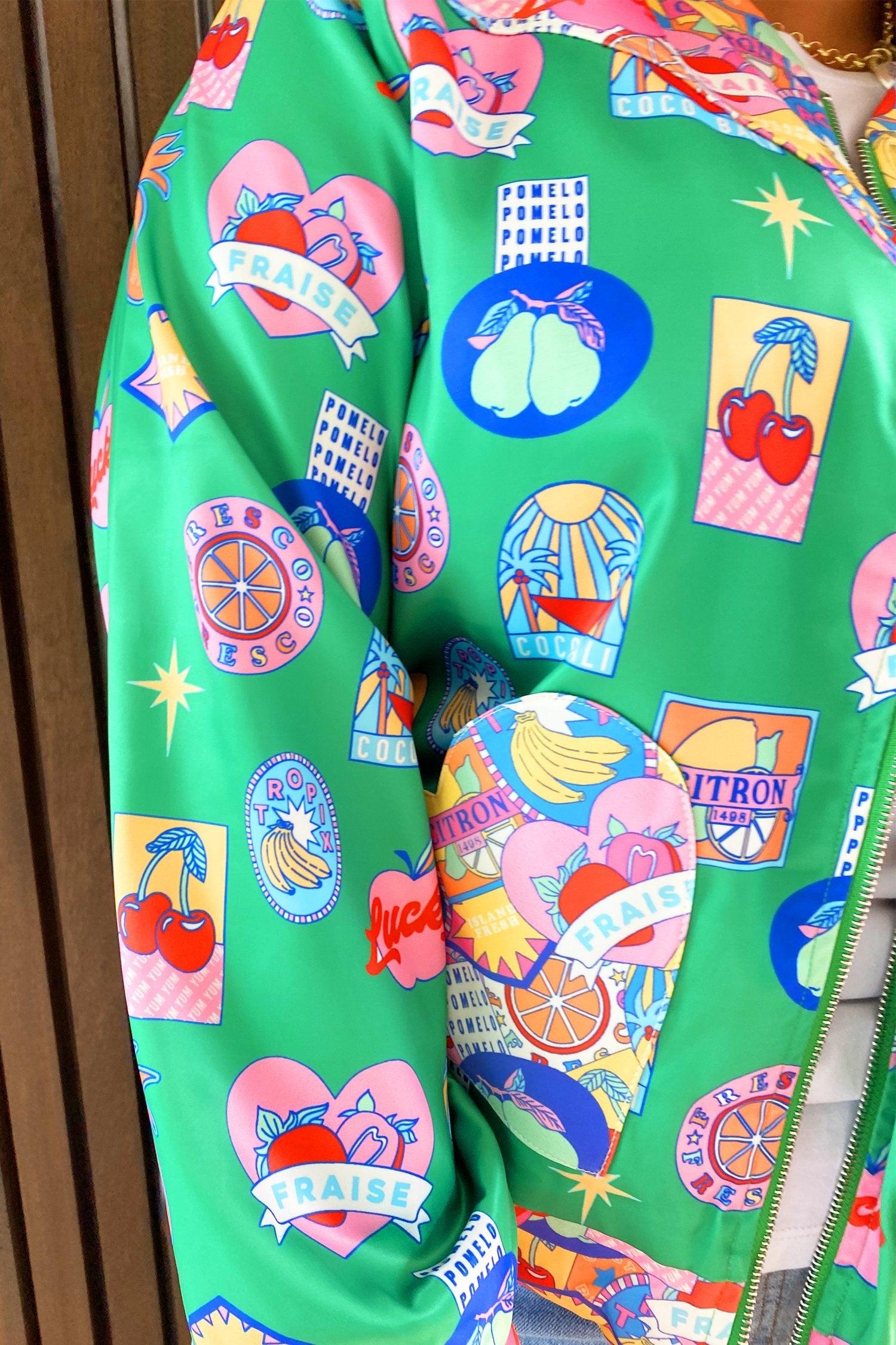 Green Fruit Sticker Bomber - Curve - nfd-demo-dev