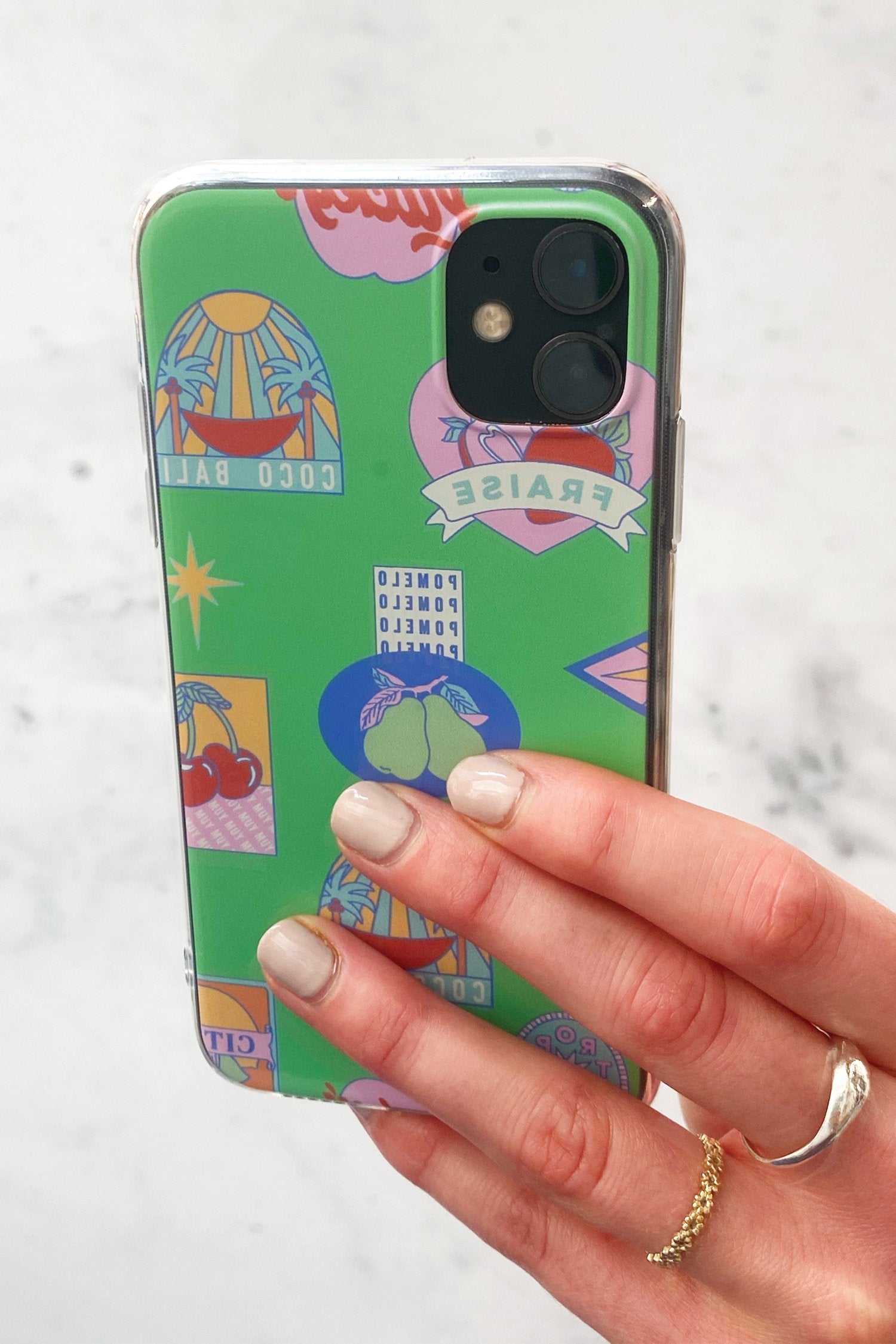 Green Fruit Sticker Print IPhone Case - nfd-demo-dev