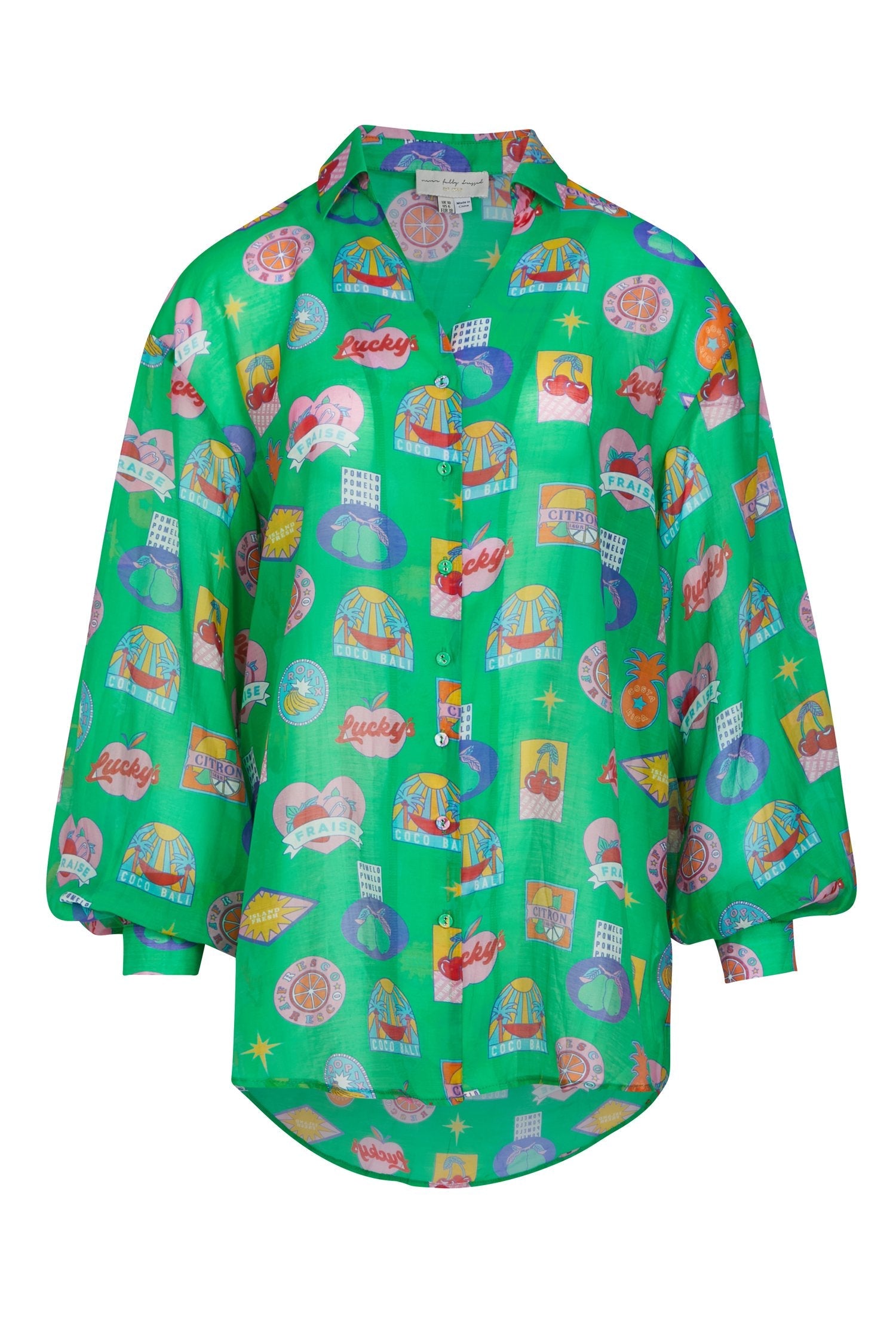 Green Fruit Sticker Shirt - nfd-demo-dev