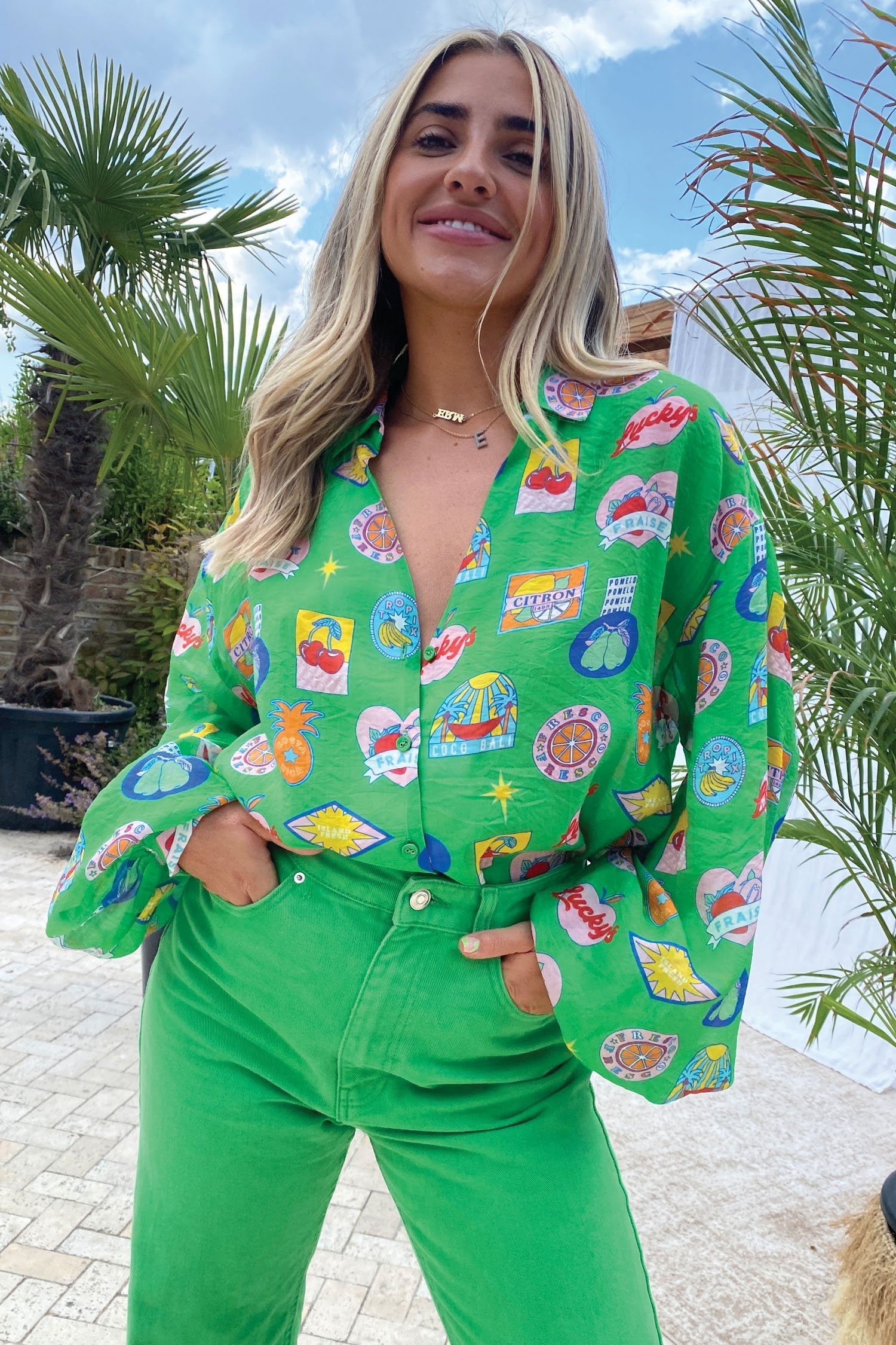 Green Fruit Sticker Shirt - nfd-demo-dev
