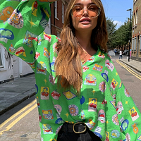 Thumbnail for Green Fruit Sticker Shirt - nfd-demo-dev