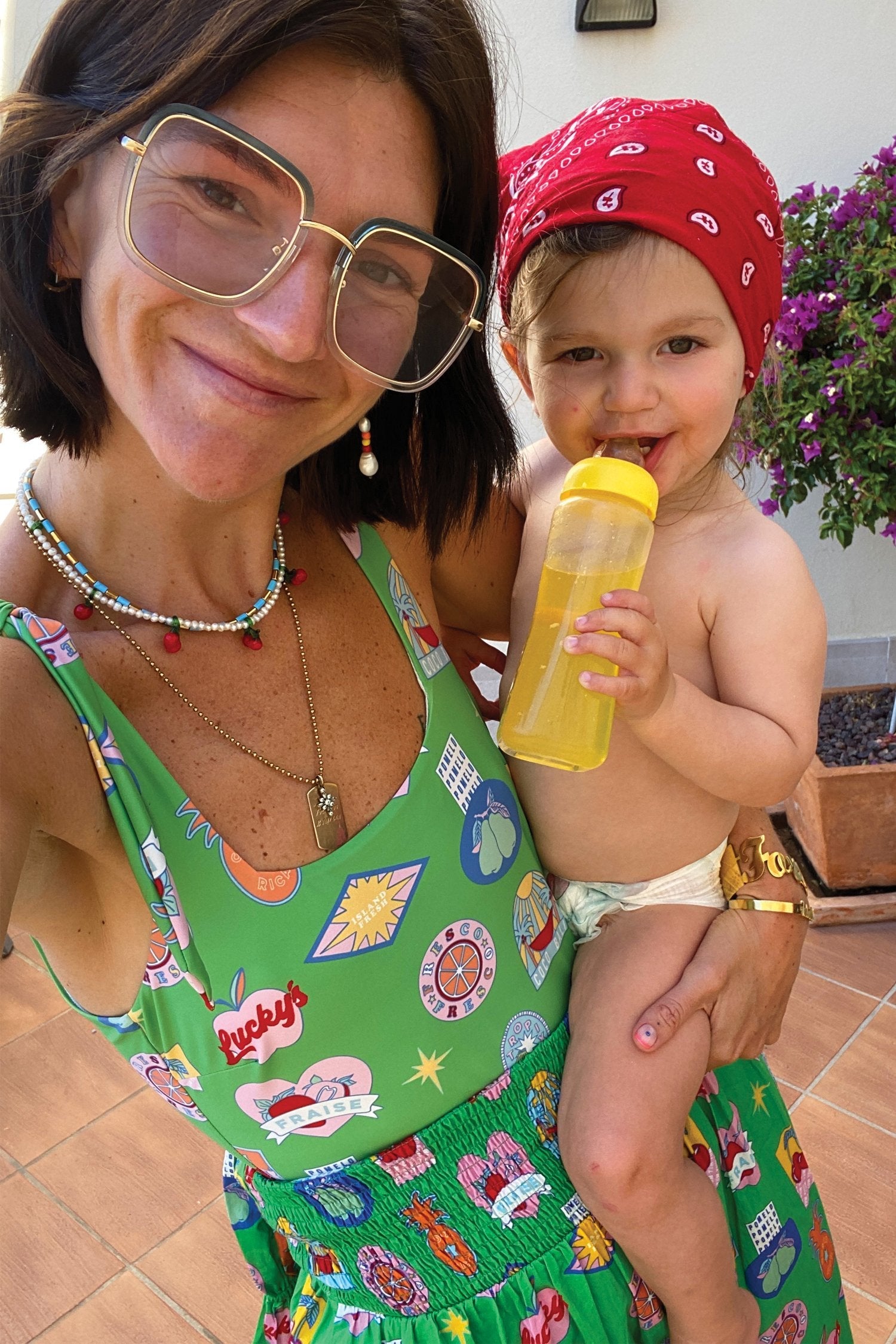 Green Fruit Sticker Swimsuit - nfd-demo-dev