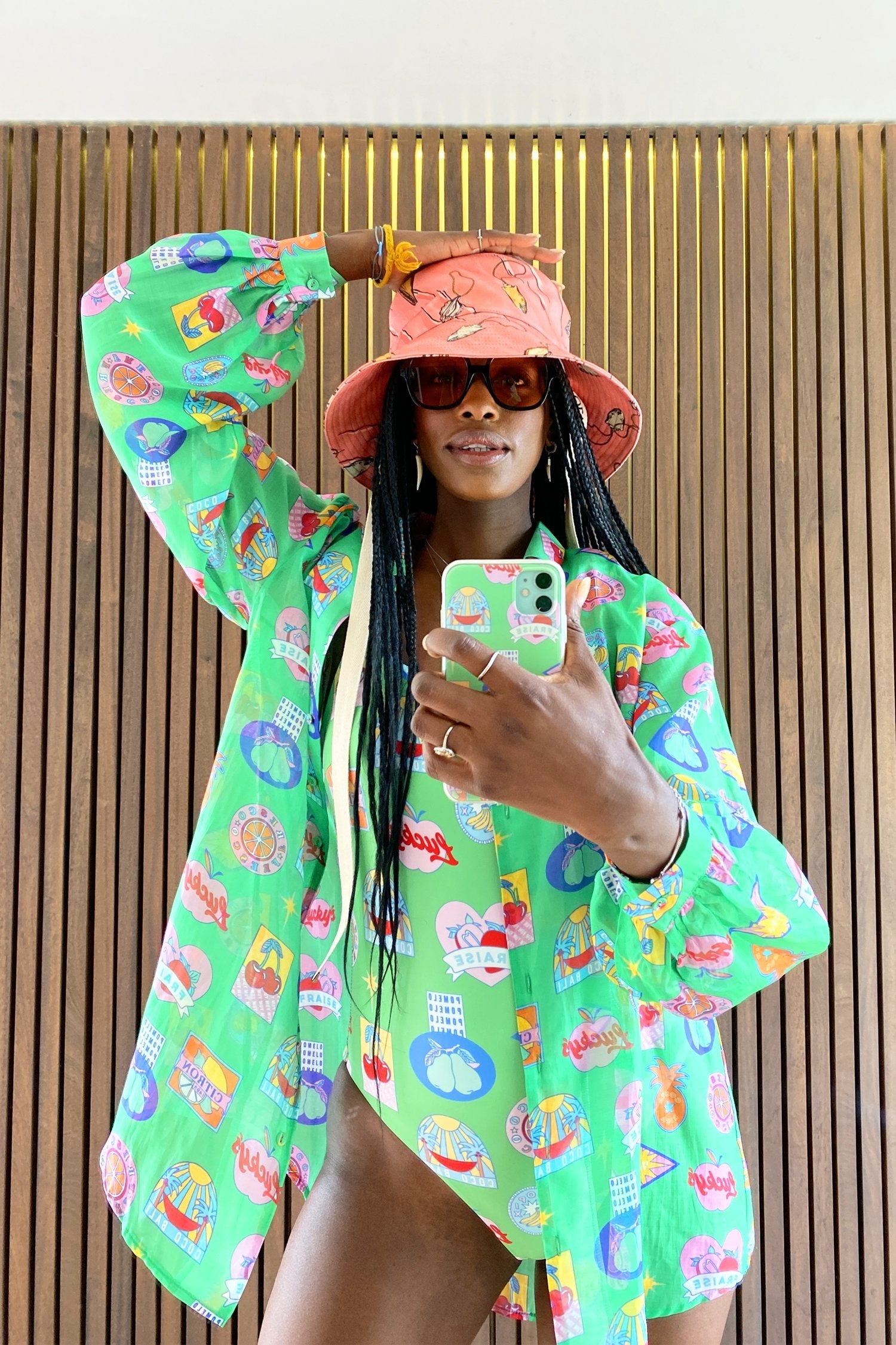 Green Fruit Sticker Swimsuit - nfd-demo-dev