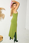 Green Knit Slip Dress