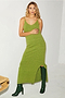 Green Knit Slip Dress