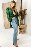Thumbnail for Green Leopard Mini Wrap Dress - Curve - nfd-demo-dev