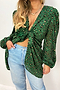 Green Leopard Mini Wrap Dress - Curve