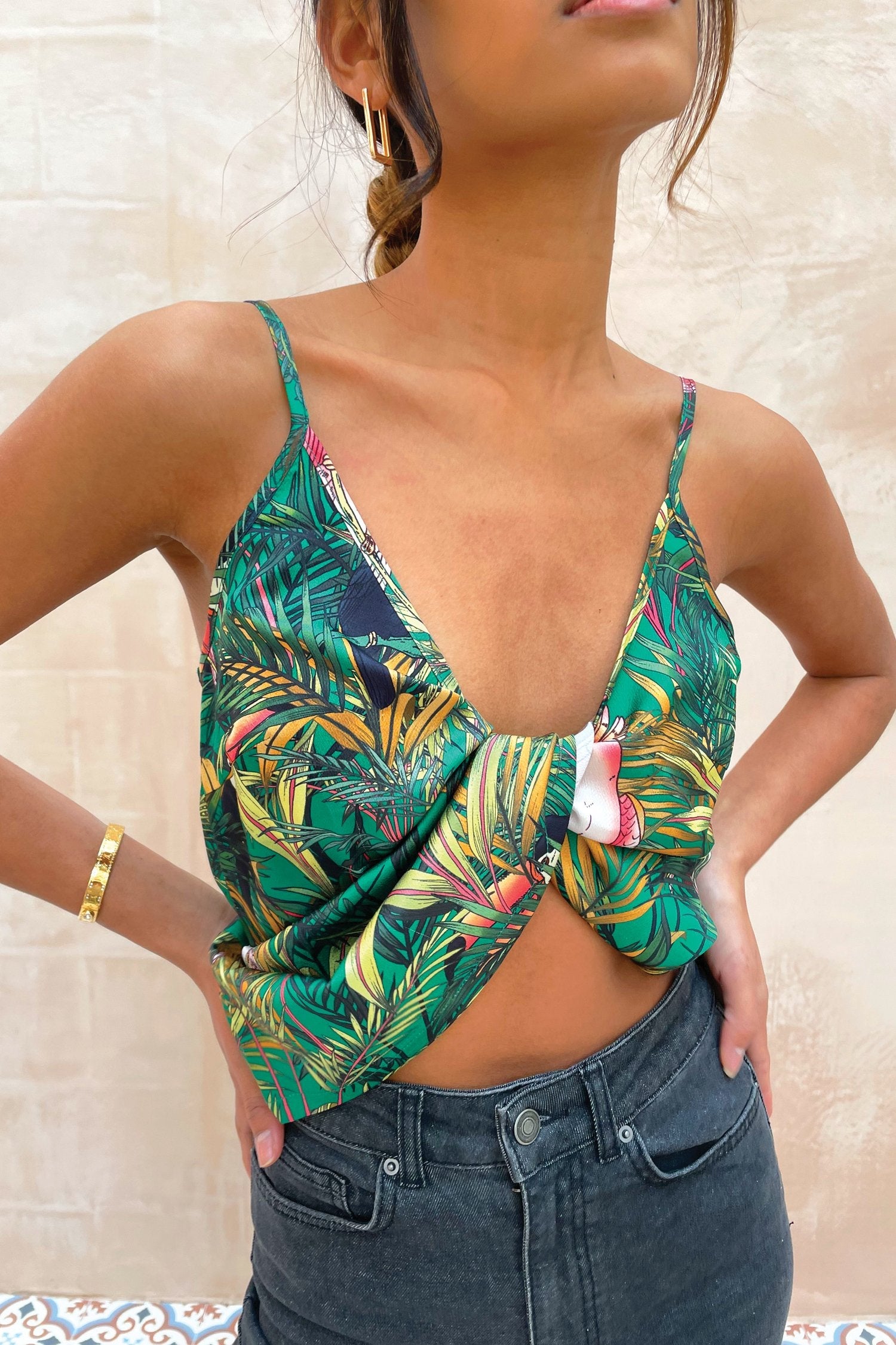 Green Parrot Cami Top - nfd-demo-dev