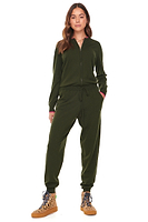 Thumbnail for Khaki Knit Jumpsuit - nfd-demo-dev