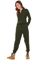 Thumbnail for Khaki Knit Jumpsuit - nfd-demo-dev