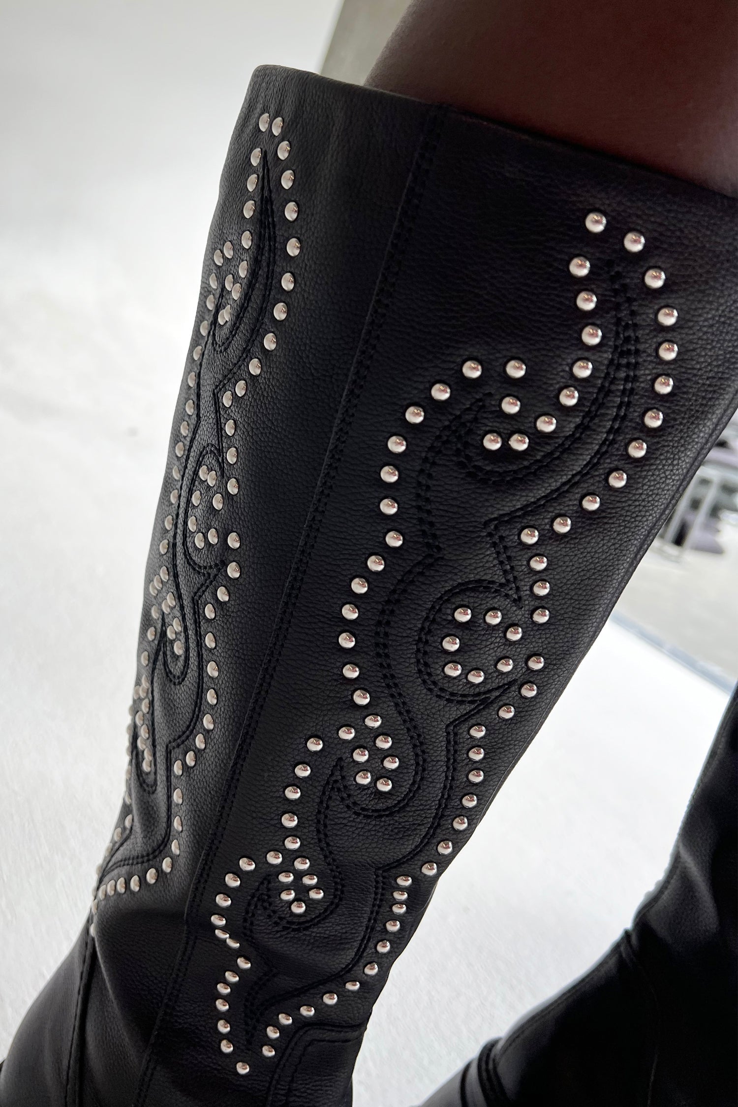 Leather Black Studded Boot - nfd-demo-dev