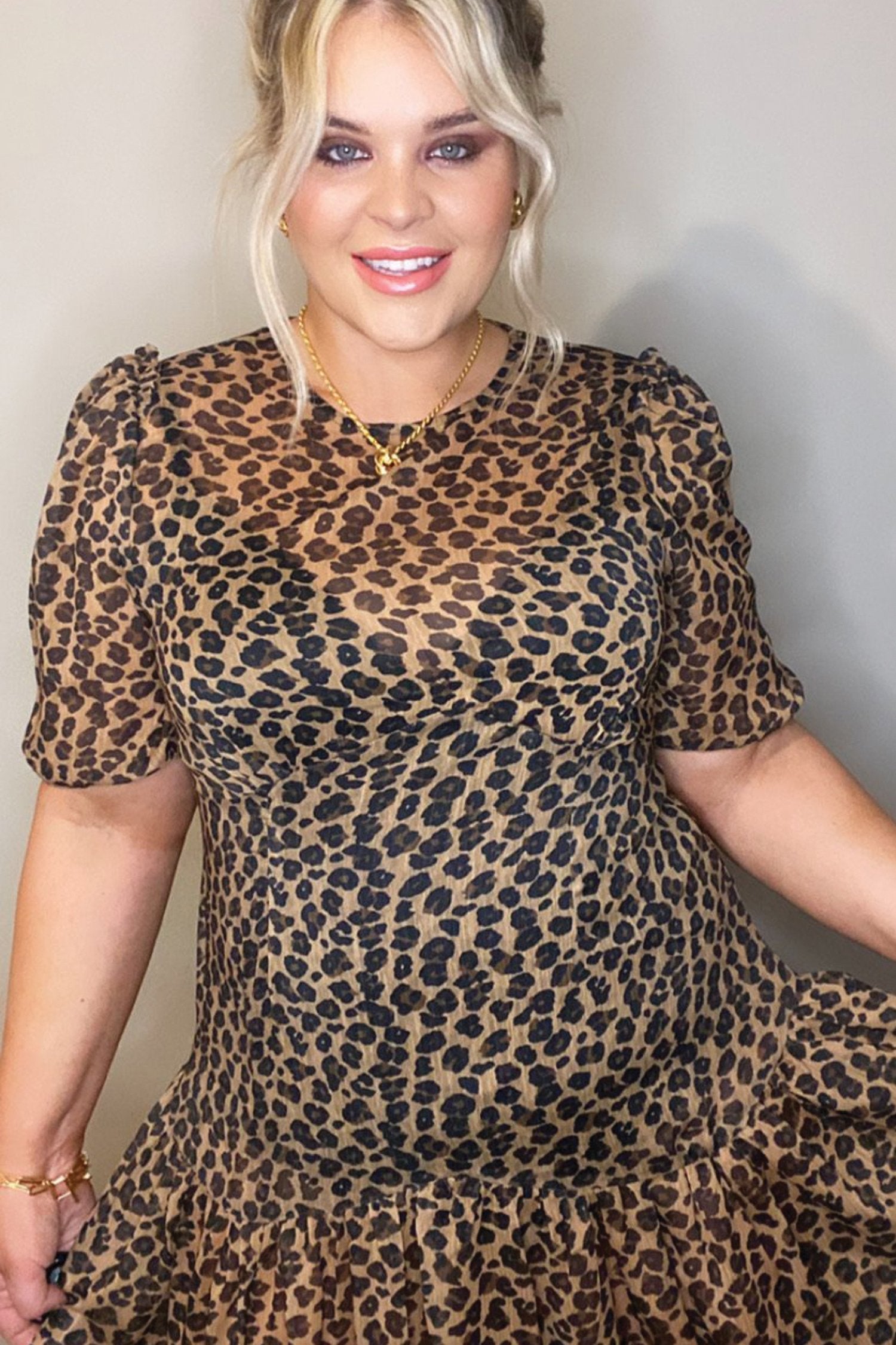 Leopard Lucia Sheer Dress - Curve - nfd-demo-dev