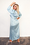 Lindos Blue Leopard Dress - Curve