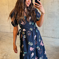 Thumbnail for Lottie Navy Peace and Love Dress - nfd-demo-dev