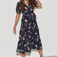 Thumbnail for Lottie Navy Peace and Love Dress - nfd-demo-dev