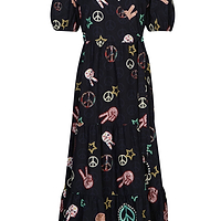 Thumbnail for Lottie Navy Peace and Love Dress - Curve - nfd-demo-dev