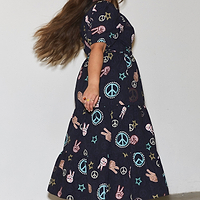 Thumbnail for Lottie Navy Peace and Love Dress - Curve - nfd-demo-dev