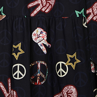Thumbnail for Lottie Navy Peace and Love Dress - Curve - nfd-demo-dev