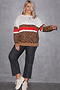 Molly Animal Knit Top  - Curve