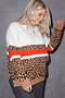 Molly Animal Knit Top  - Curve